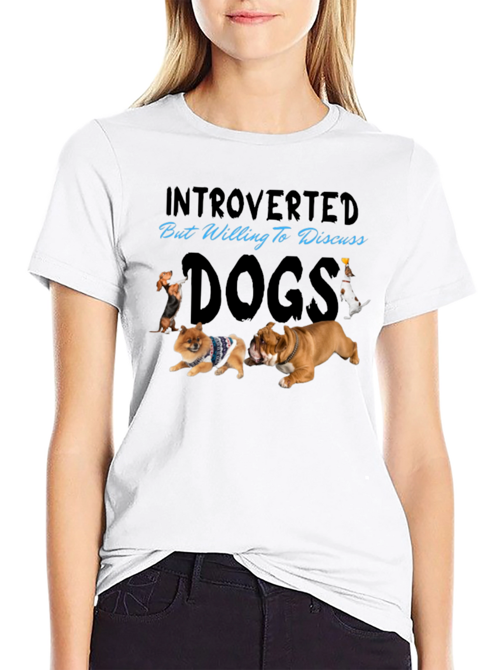 Introverted But Willing to Discuss Dogs T-Shirt