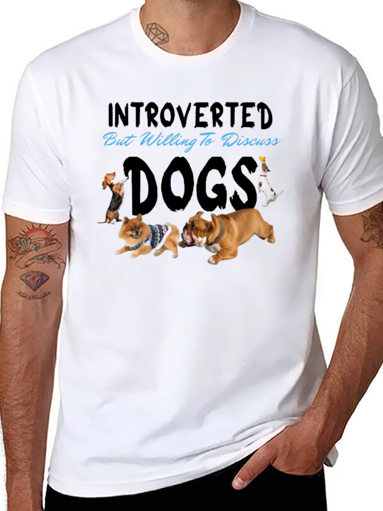 Introverted But Willing to Discuss Dogs T-Shirt