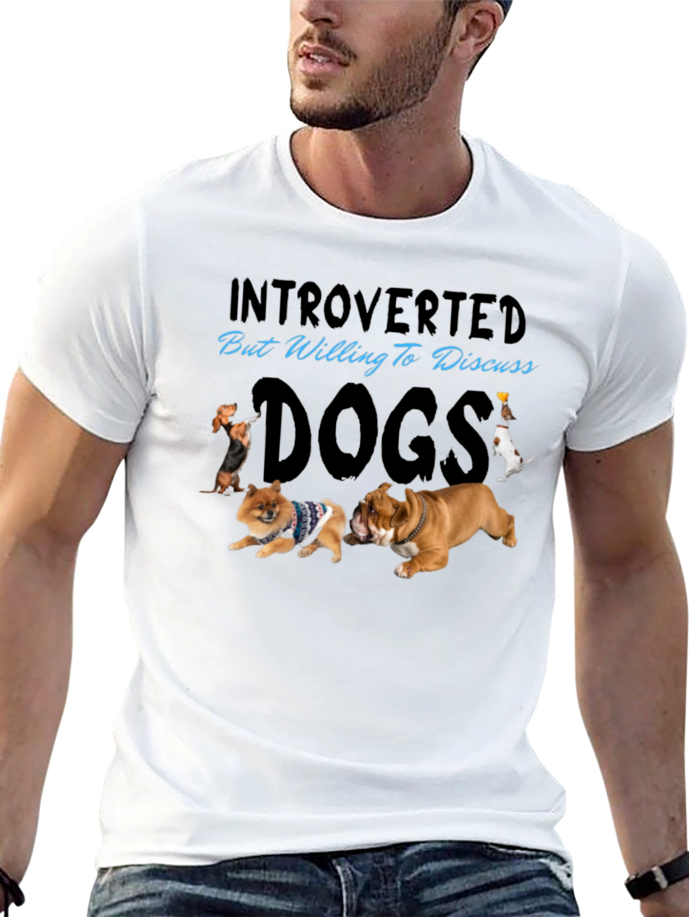 Introverted But Willing to Discuss Dogs T-Shirt