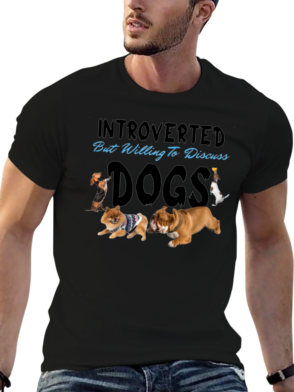 Introverted But Willing to Discuss Dogs T-Shirt