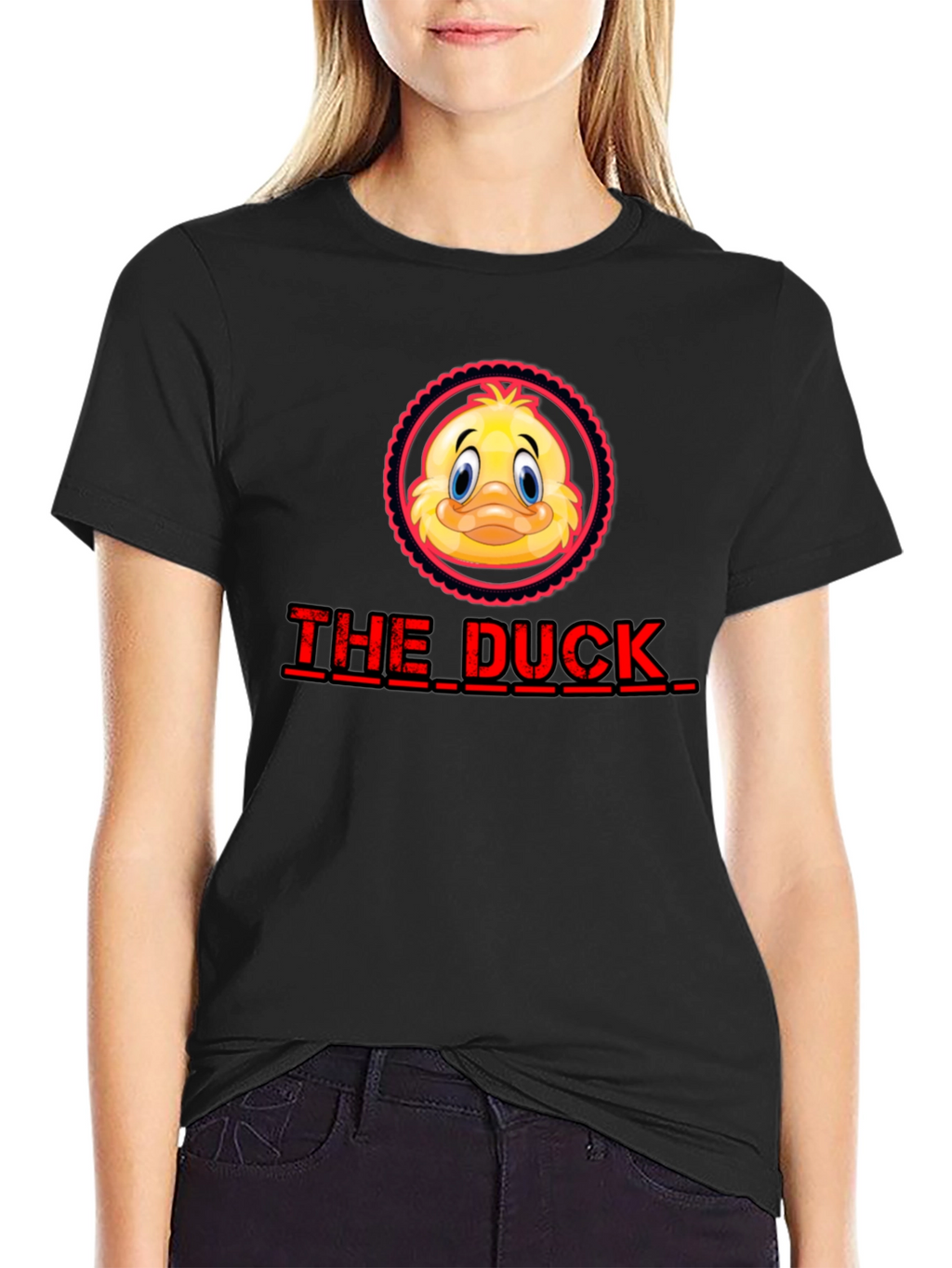 The Duck Graphic Print Black T-Shirt