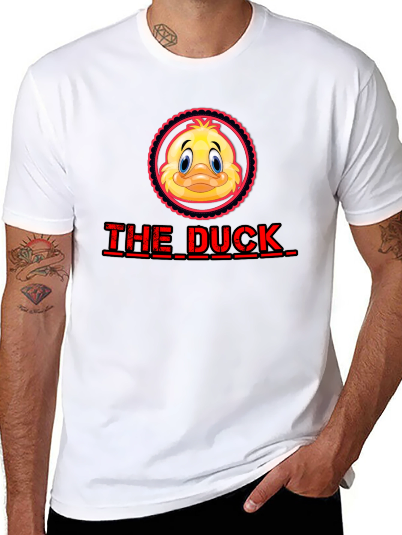 The Duck Graphic Print Black T-Shirt