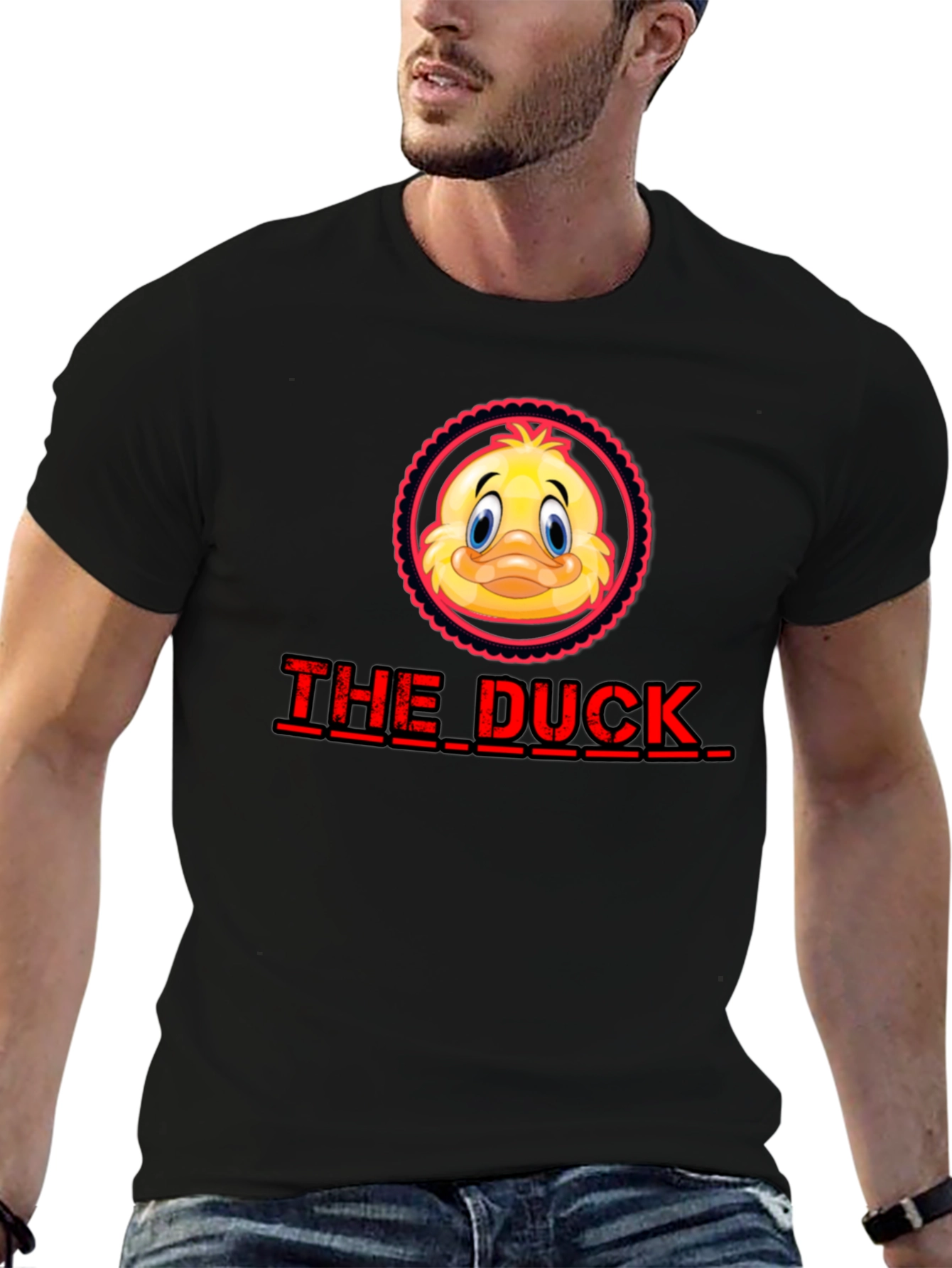 The Duck Graphic Print Black T-Shirt