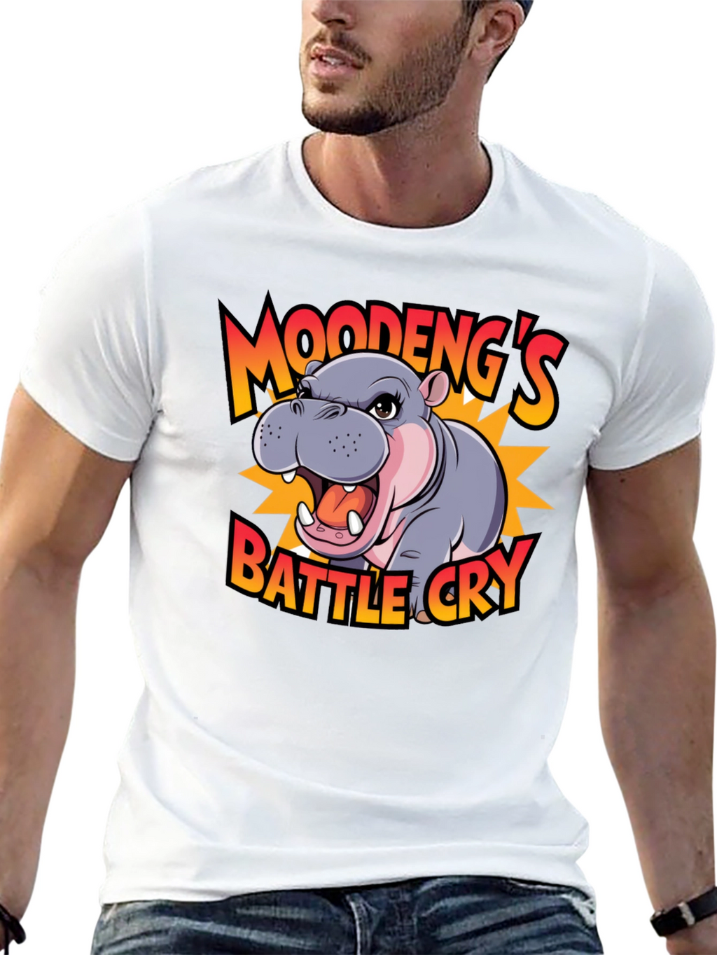 Moodengs Battle Cry Graphic Tee - Black