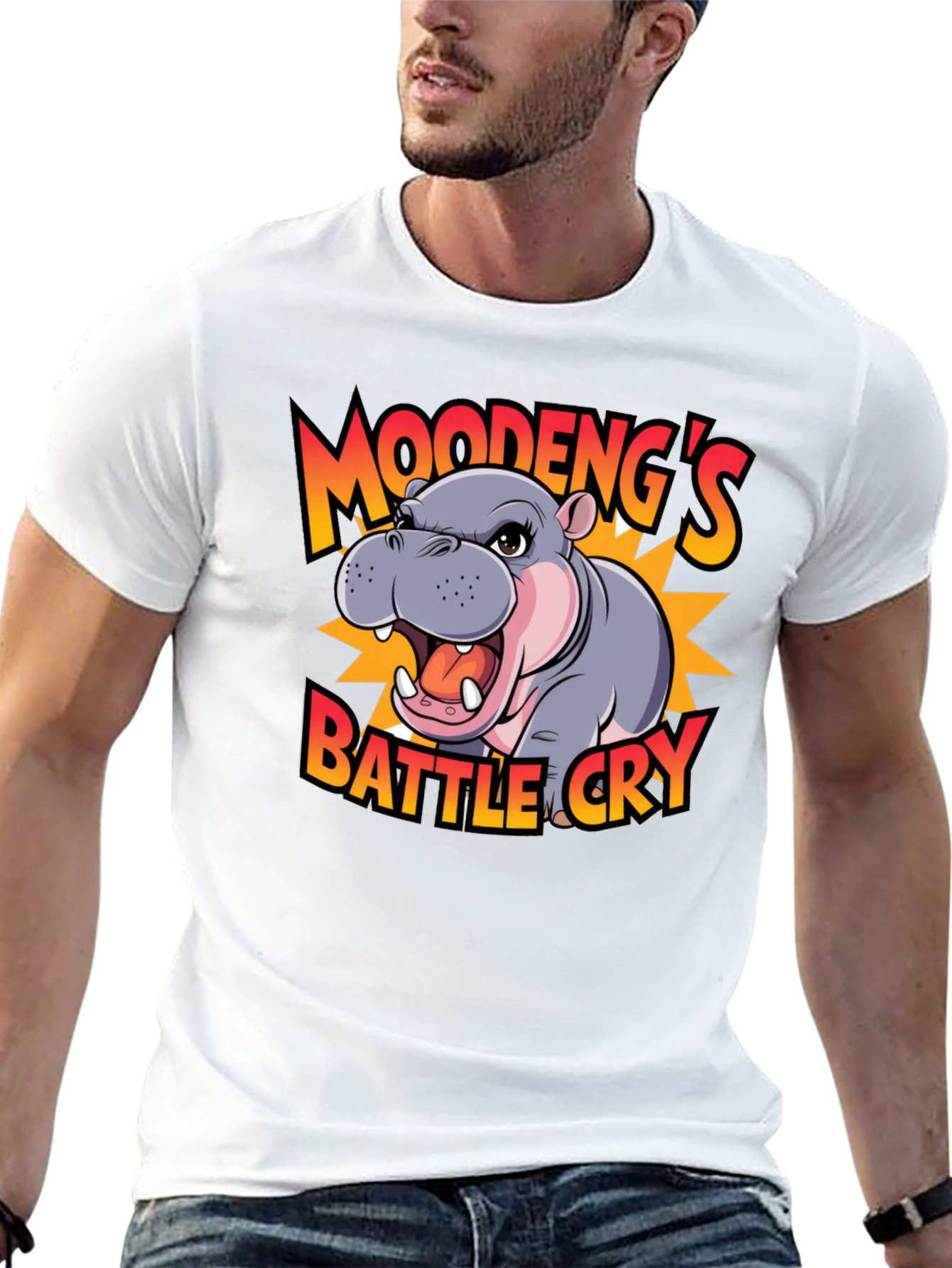 Moodengs Battle Cry Graphic Tee - Black