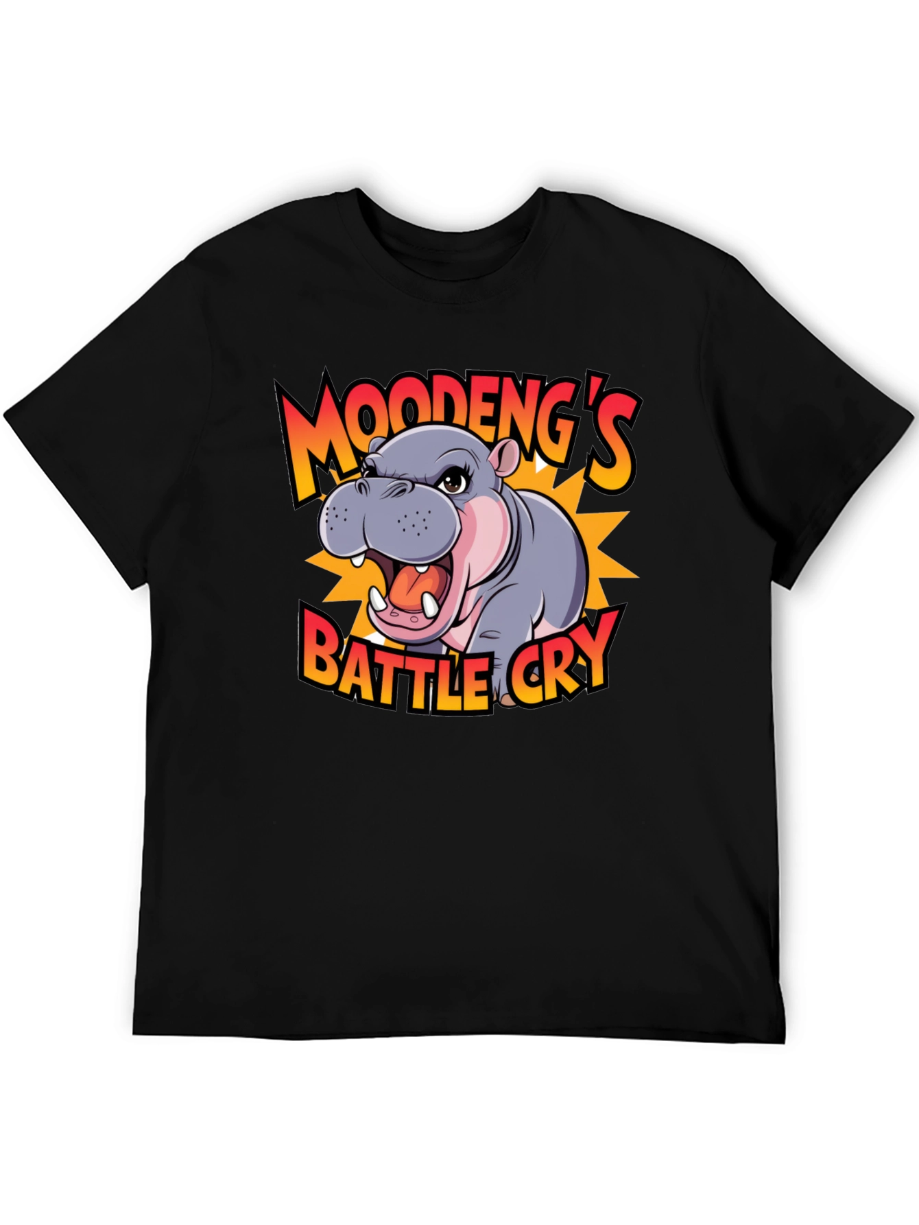 Moodengs Battle Cry Graphic Tee - Black