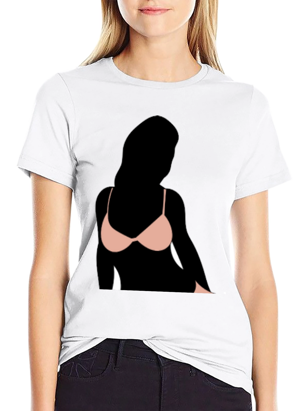 Black T-Shirt with Graphic Print