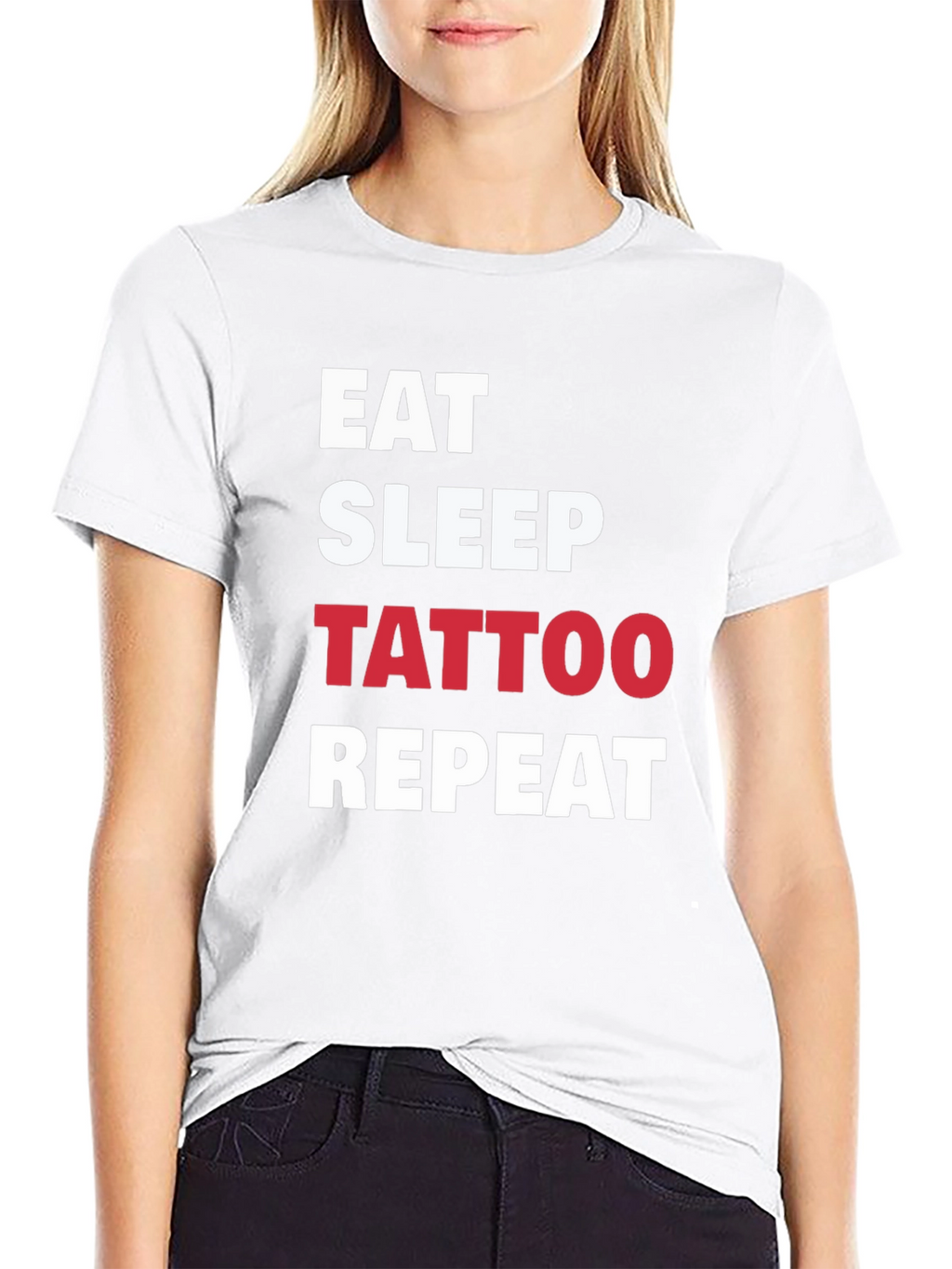 Eat Sleep Tattoo Repeat Black T-Shirt