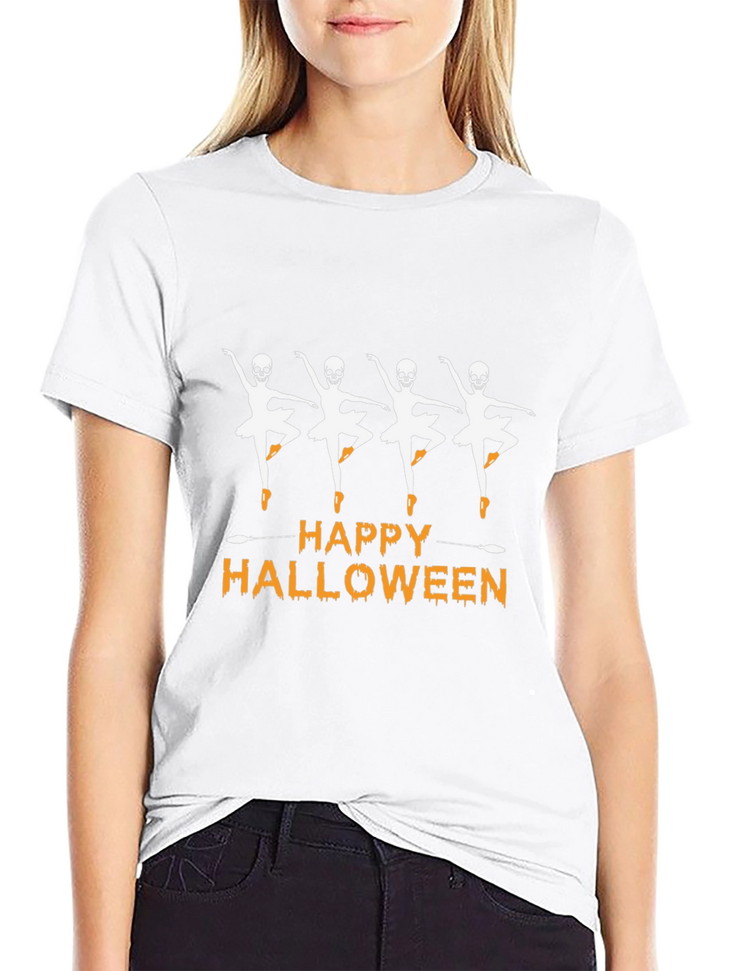 Skeleton Ballerina Halloween T-Shirt