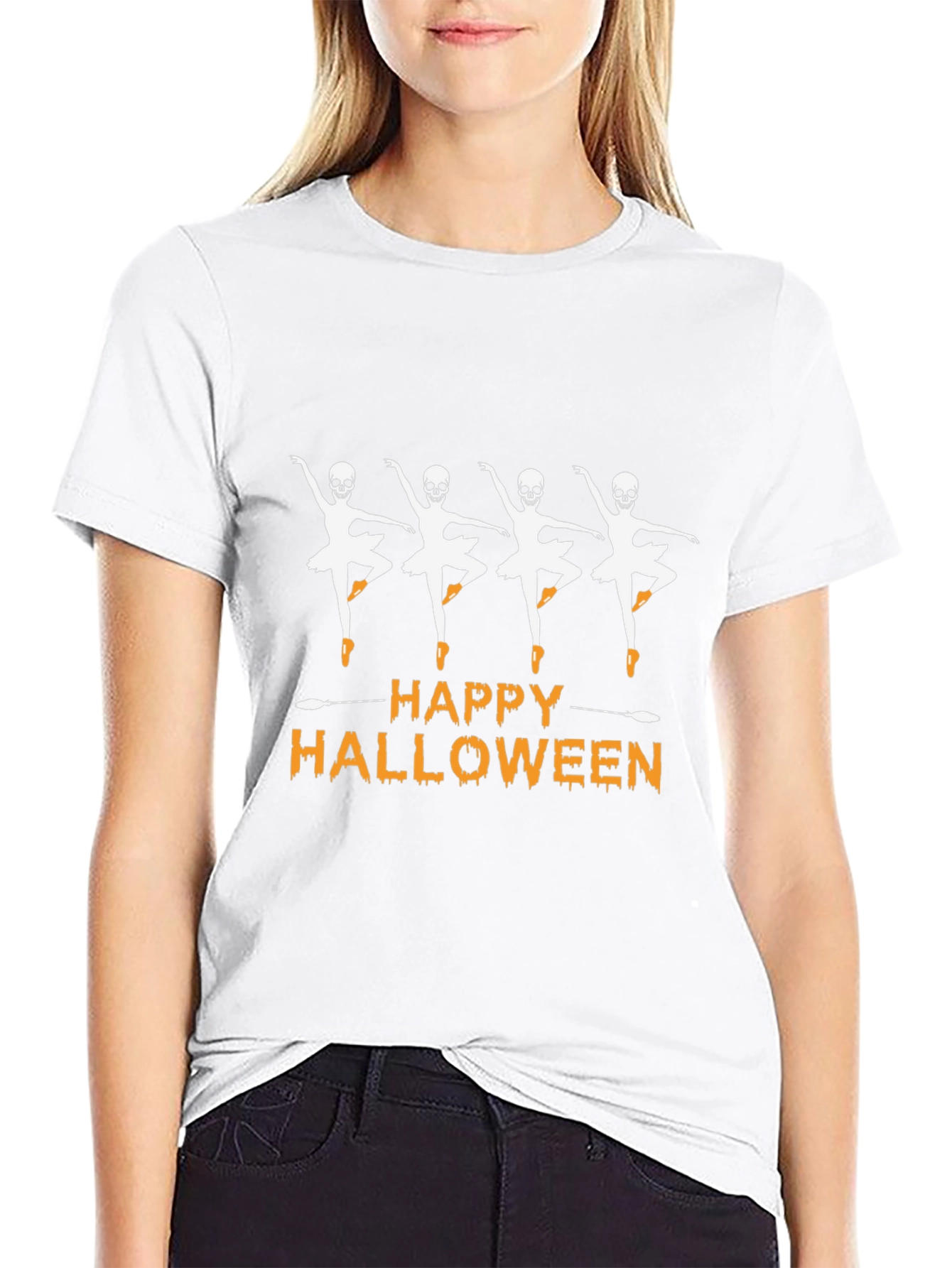 Skeleton Ballerina Halloween T-Shirt