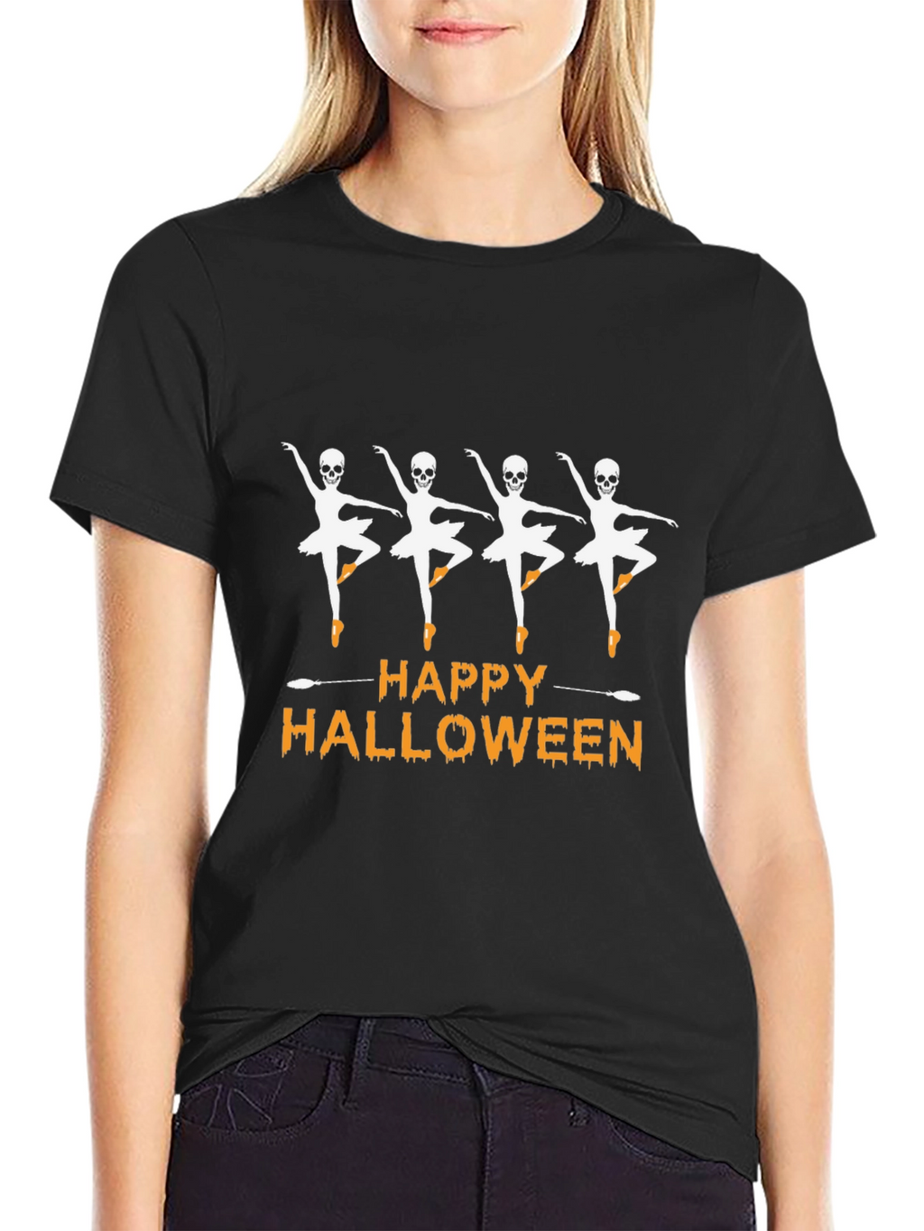 Skeleton Ballerina Halloween T-Shirt