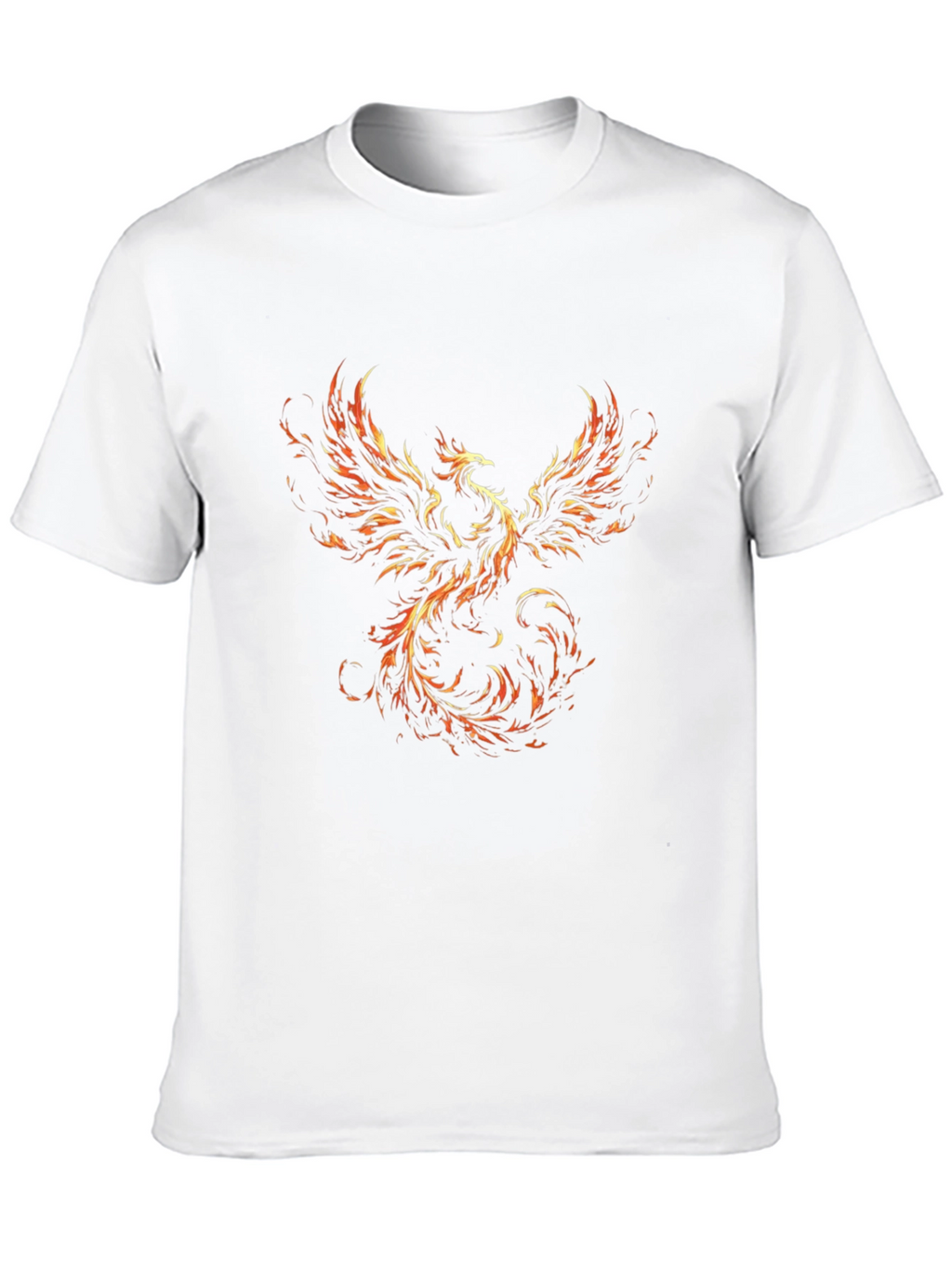 Fiery Phoenix Graphic Black T-Shirt