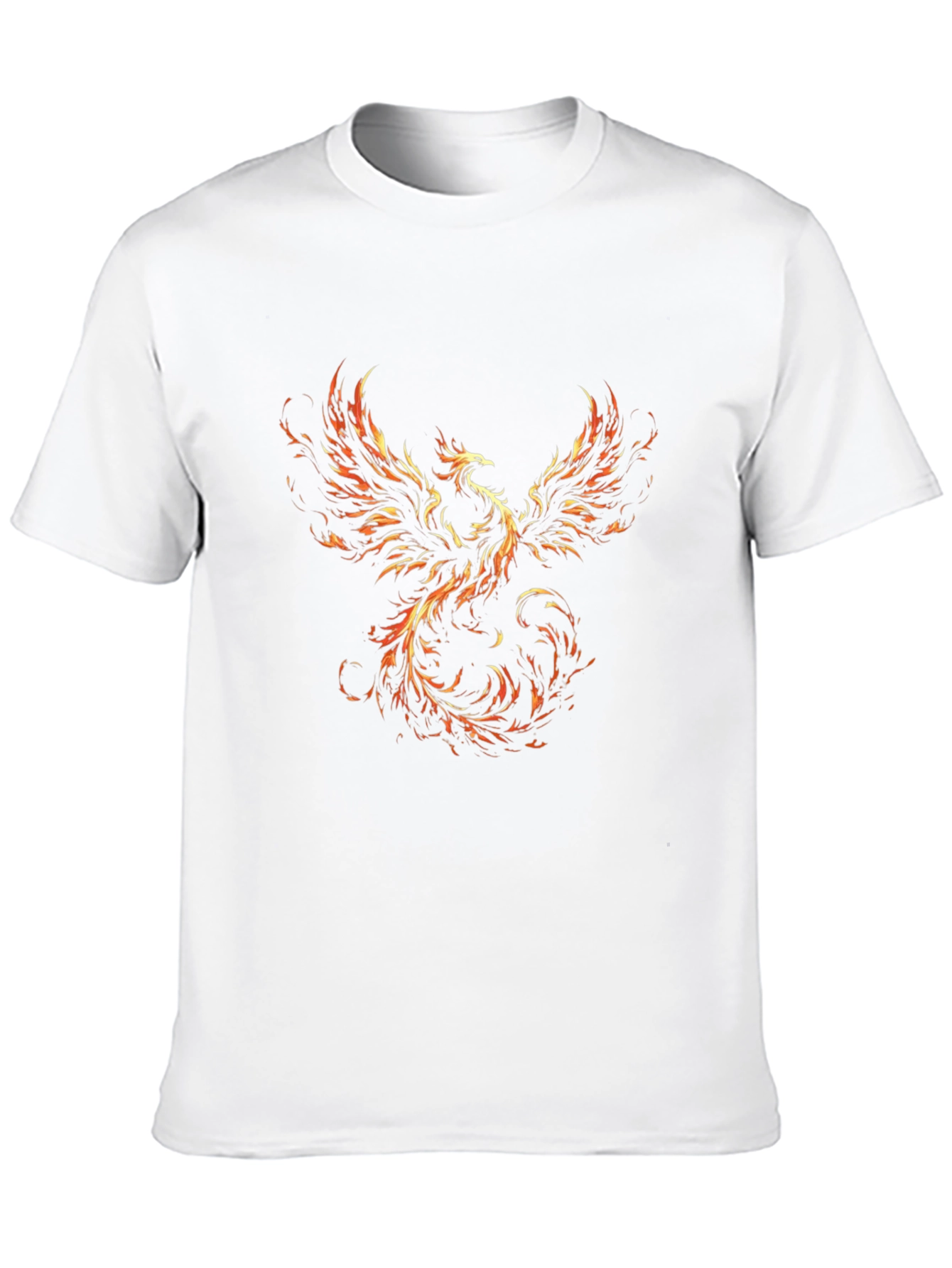 Fiery Phoenix Graphic Black T-Shirt
