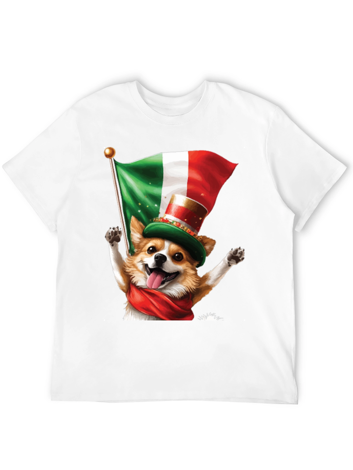 Italian Pride Dog Graphic Tee - St. Patricks Day