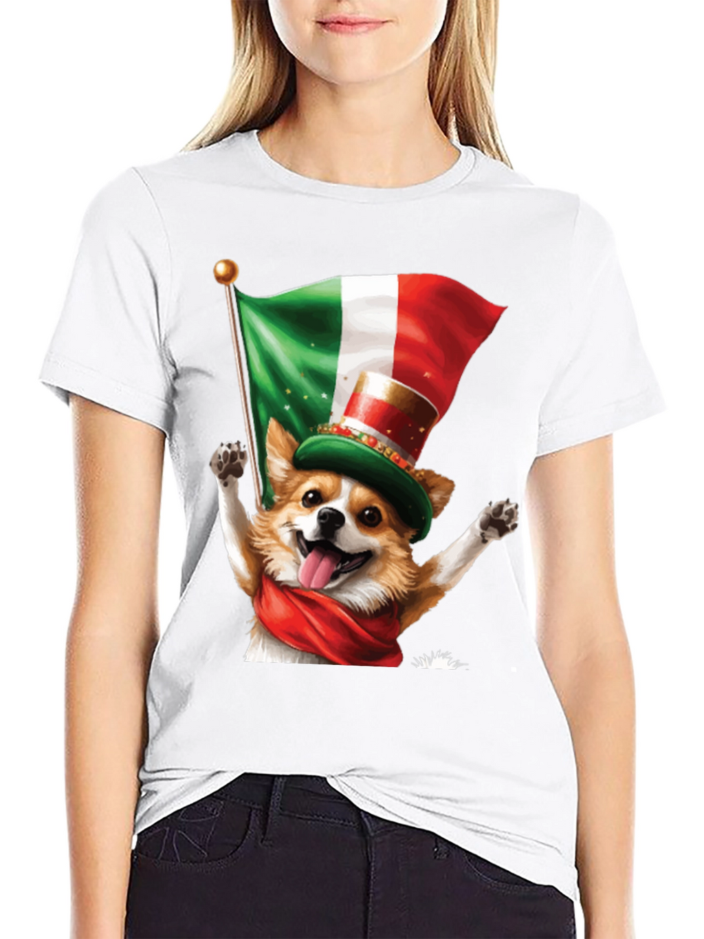 Italian Pride Dog Graphic Tee - St. Patricks Day