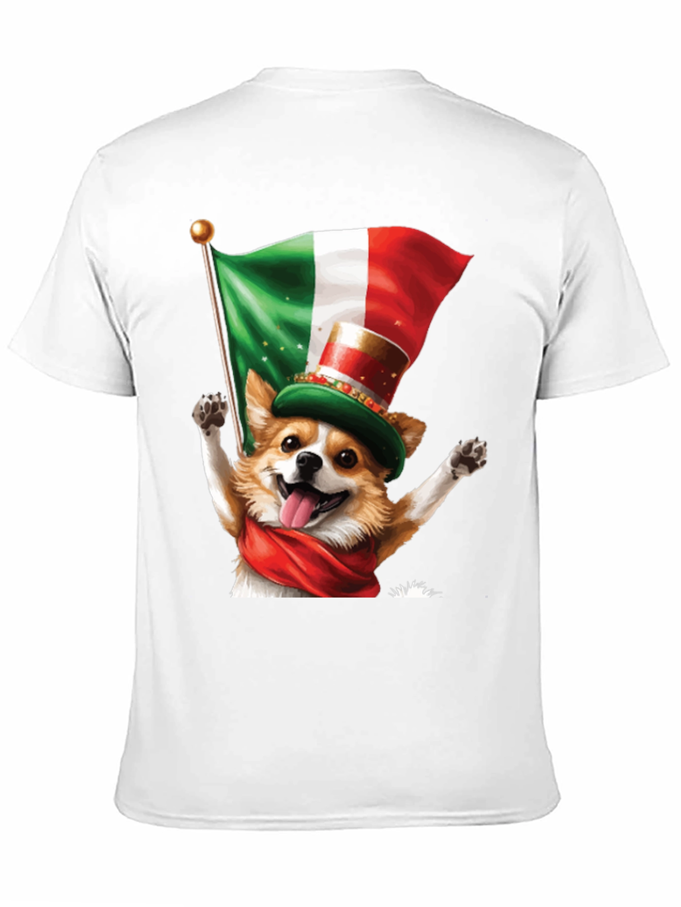 Italian Pride Dog Graphic Tee - St. Patricks Day