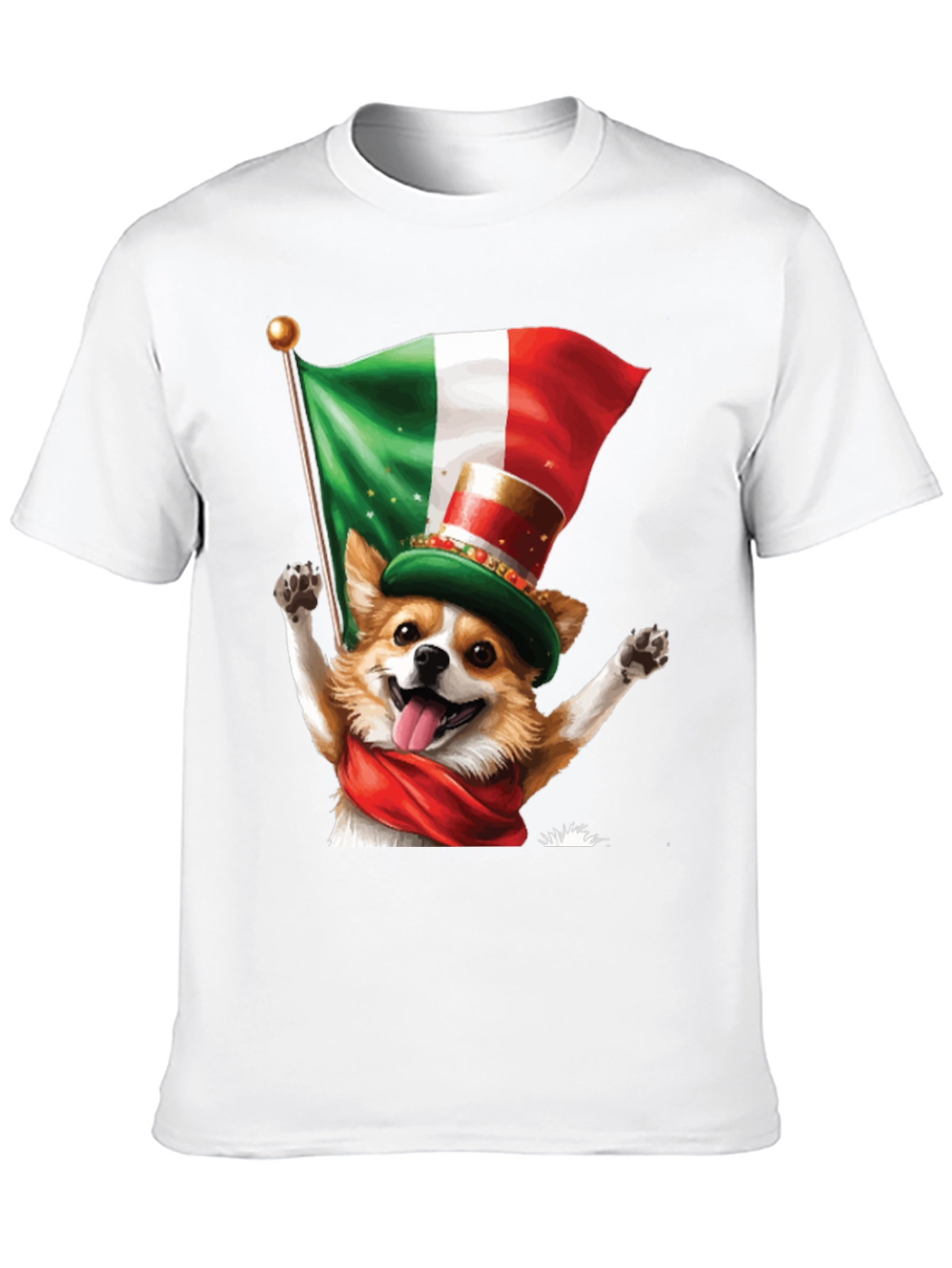 Italian Pride Dog Graphic Tee - St. Patricks Day