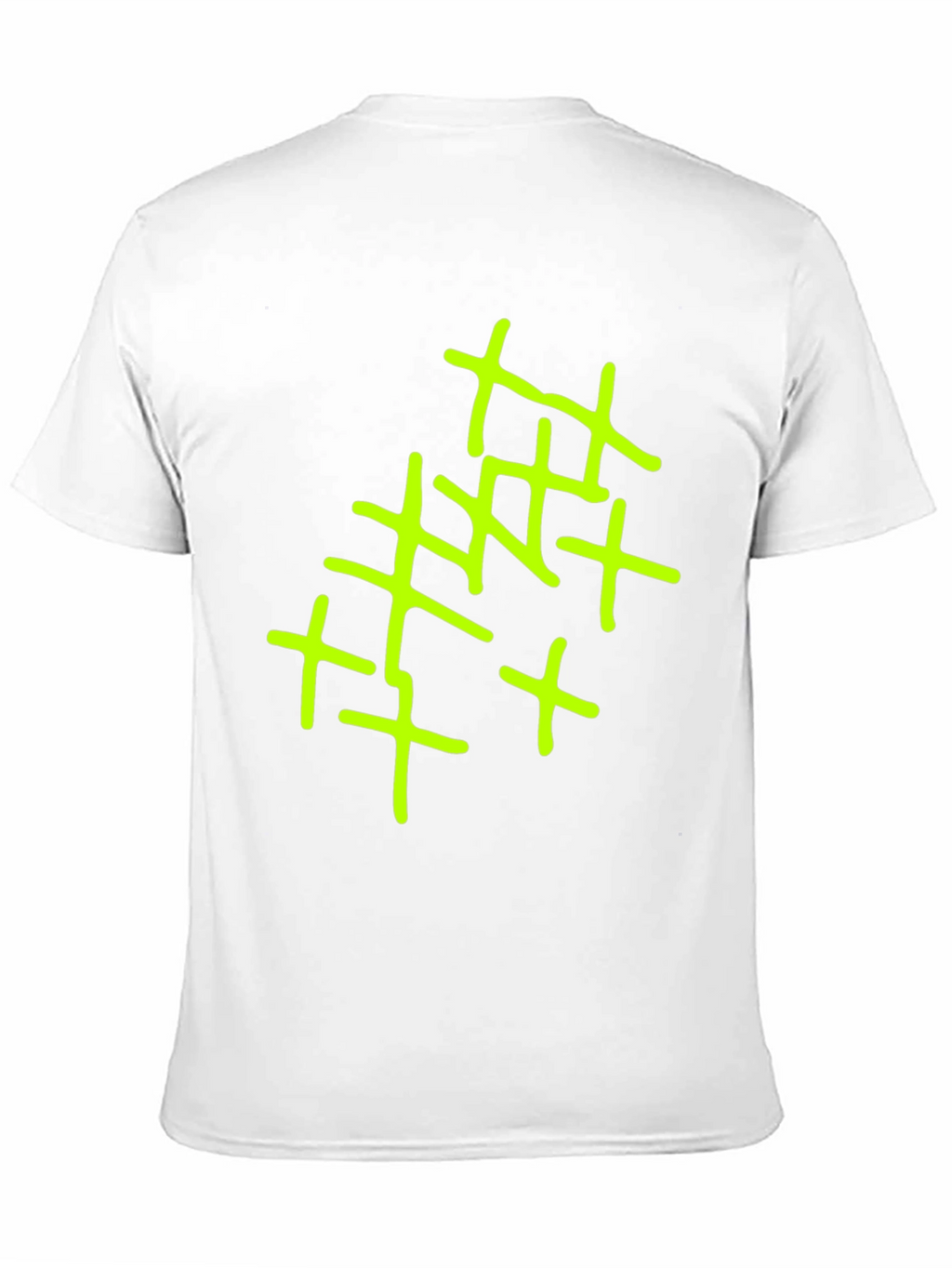 Abstract Cross Design Mens Black T-Shirt