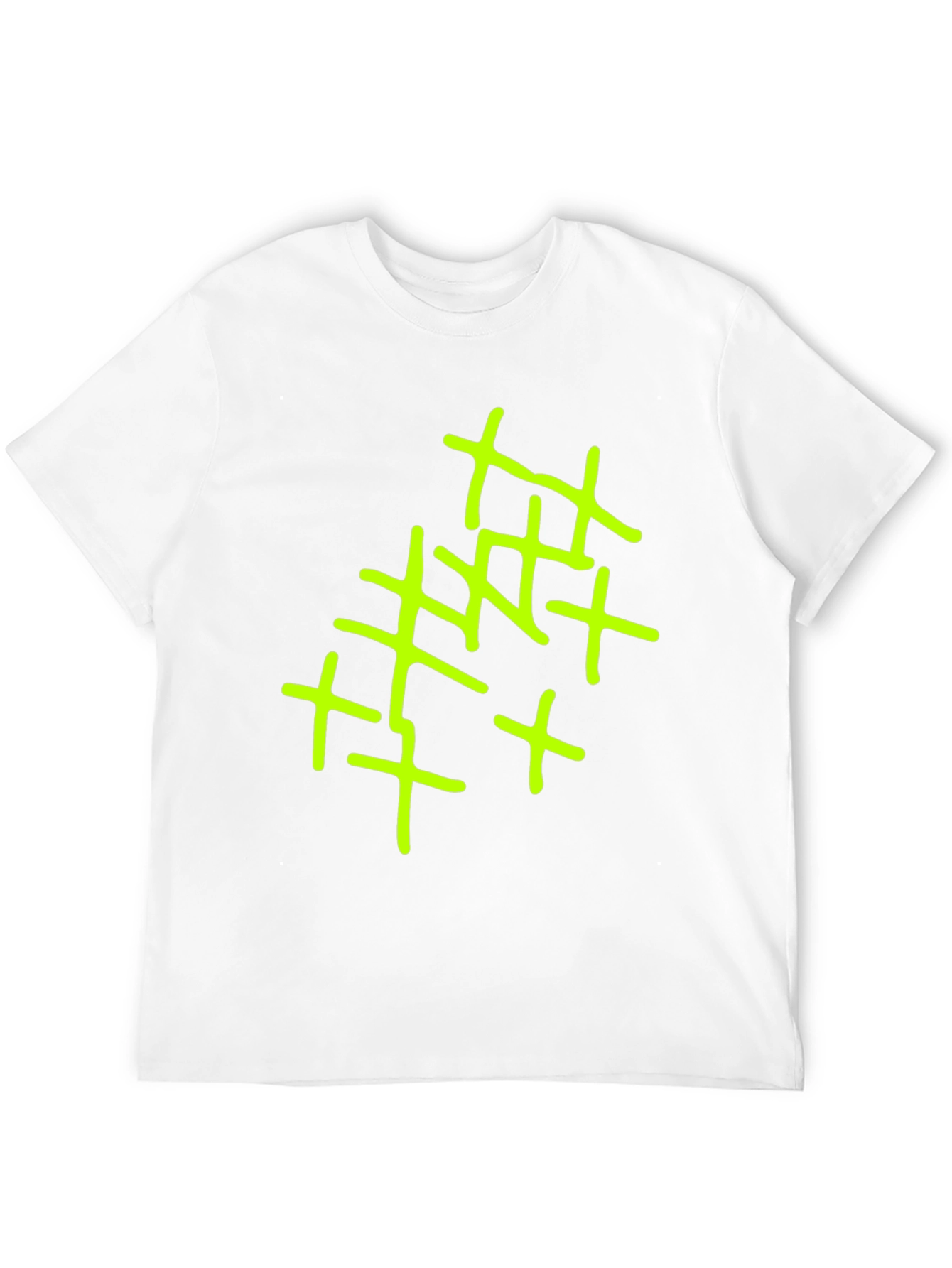 Abstract Cross Design Mens Black T-Shirt