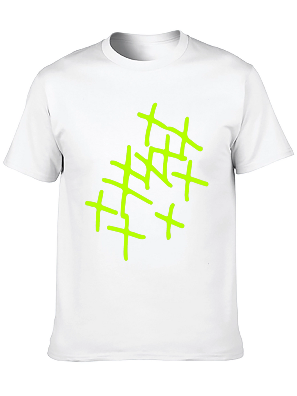Abstract Cross Design Mens Black T-Shirt