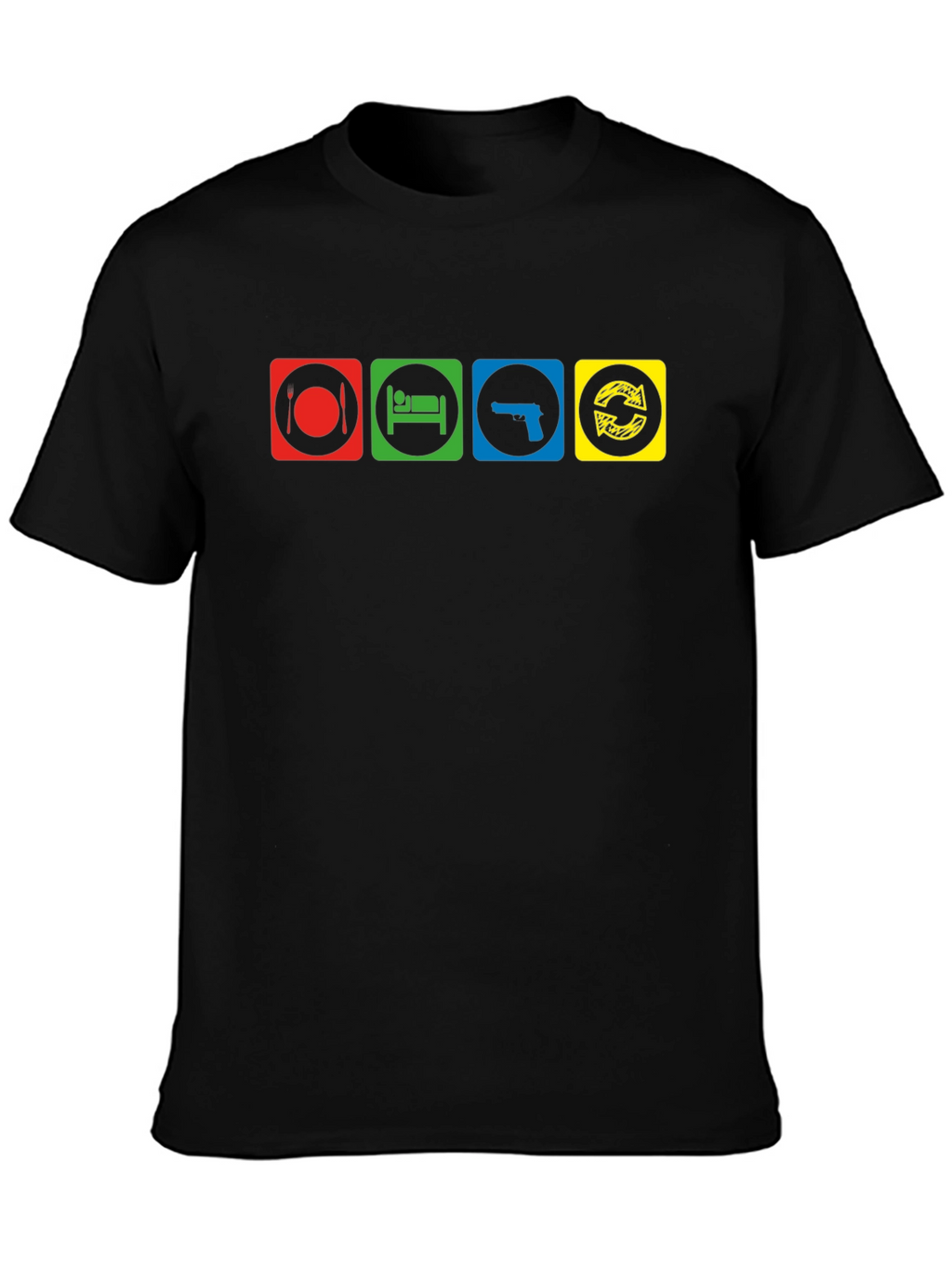 Eat Sleep Gun Repeat Graphic T-Shirt
