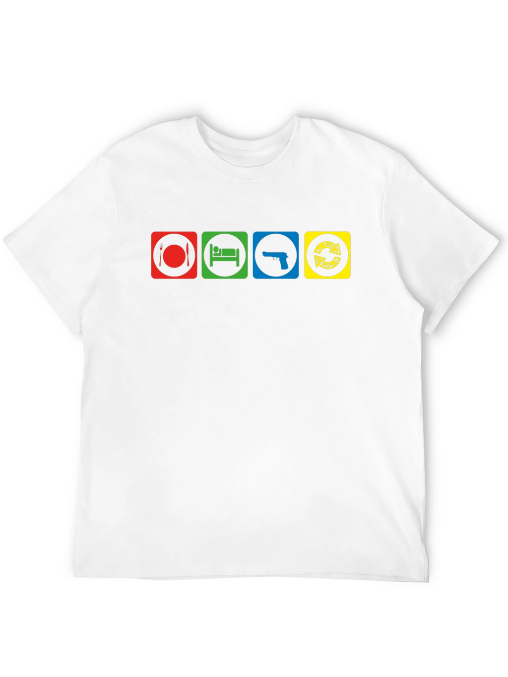 Eat Sleep Gun Repeat Graphic T-Shirt