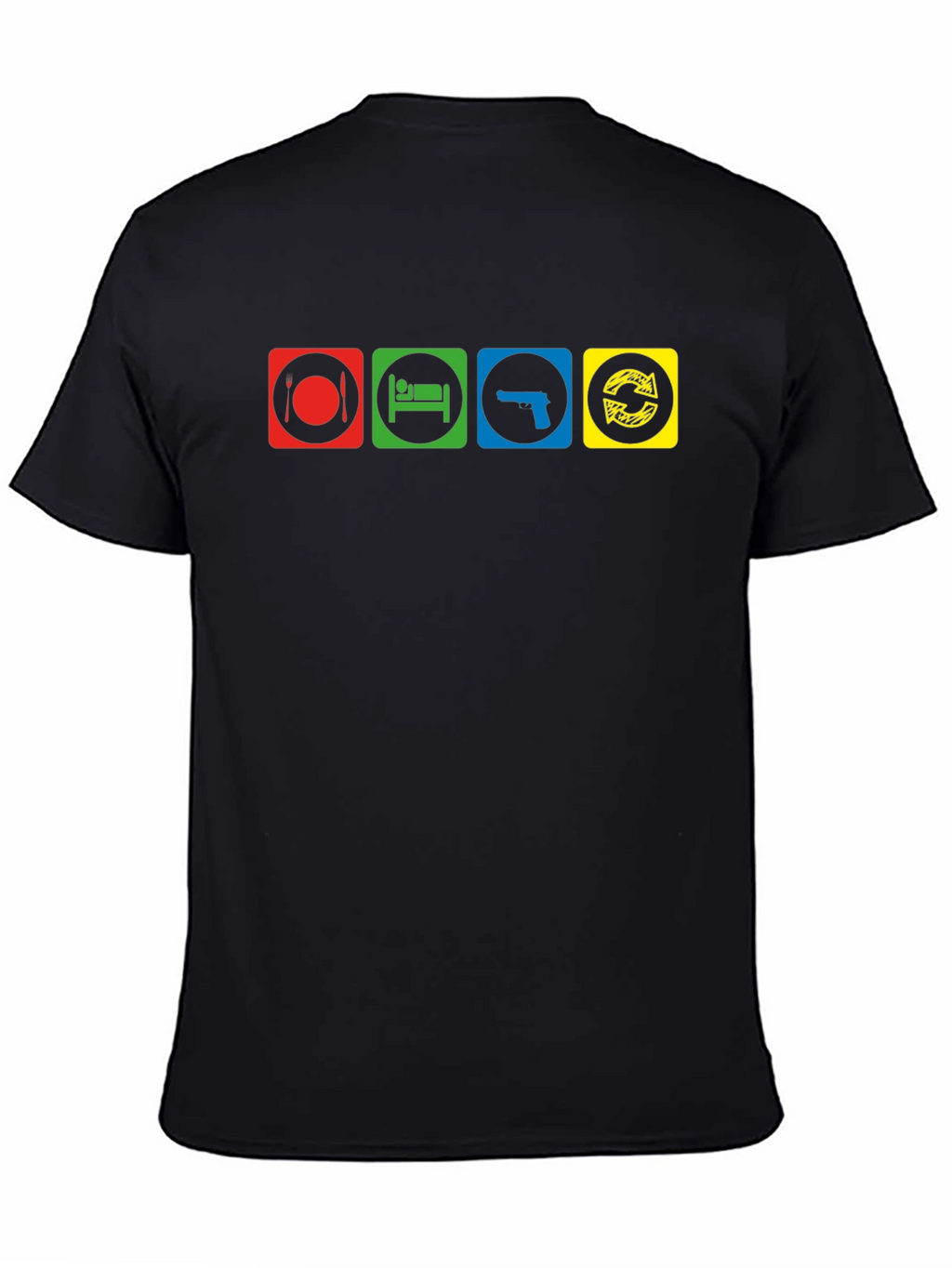 Eat Sleep Gun Repeat Graphic T-Shirt