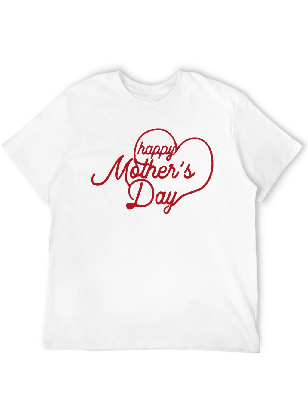 Happy Mothers Day Heart T-Shirt - Black