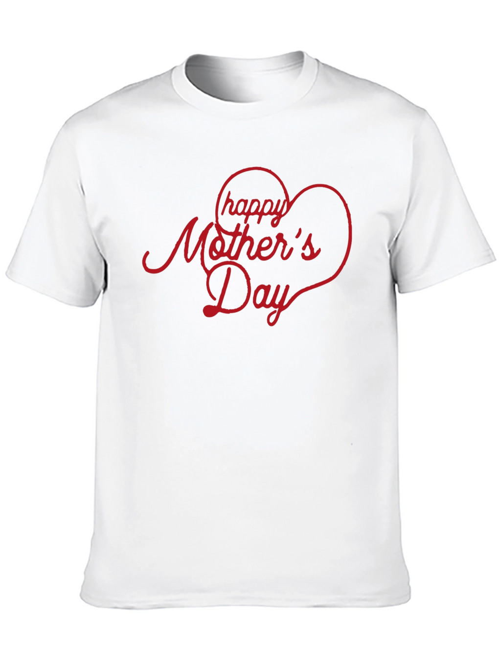 Happy Mothers Day Heart T-Shirt - Black