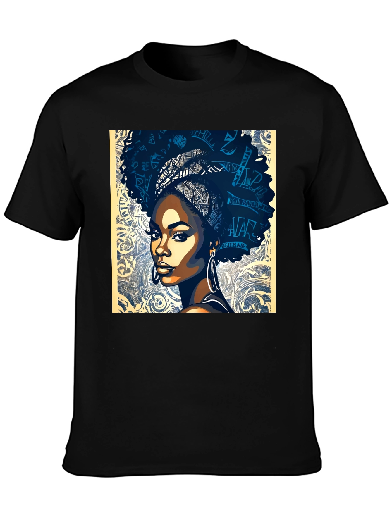 Black Woman Afro Art Graphic Tee - Stylish & Unique