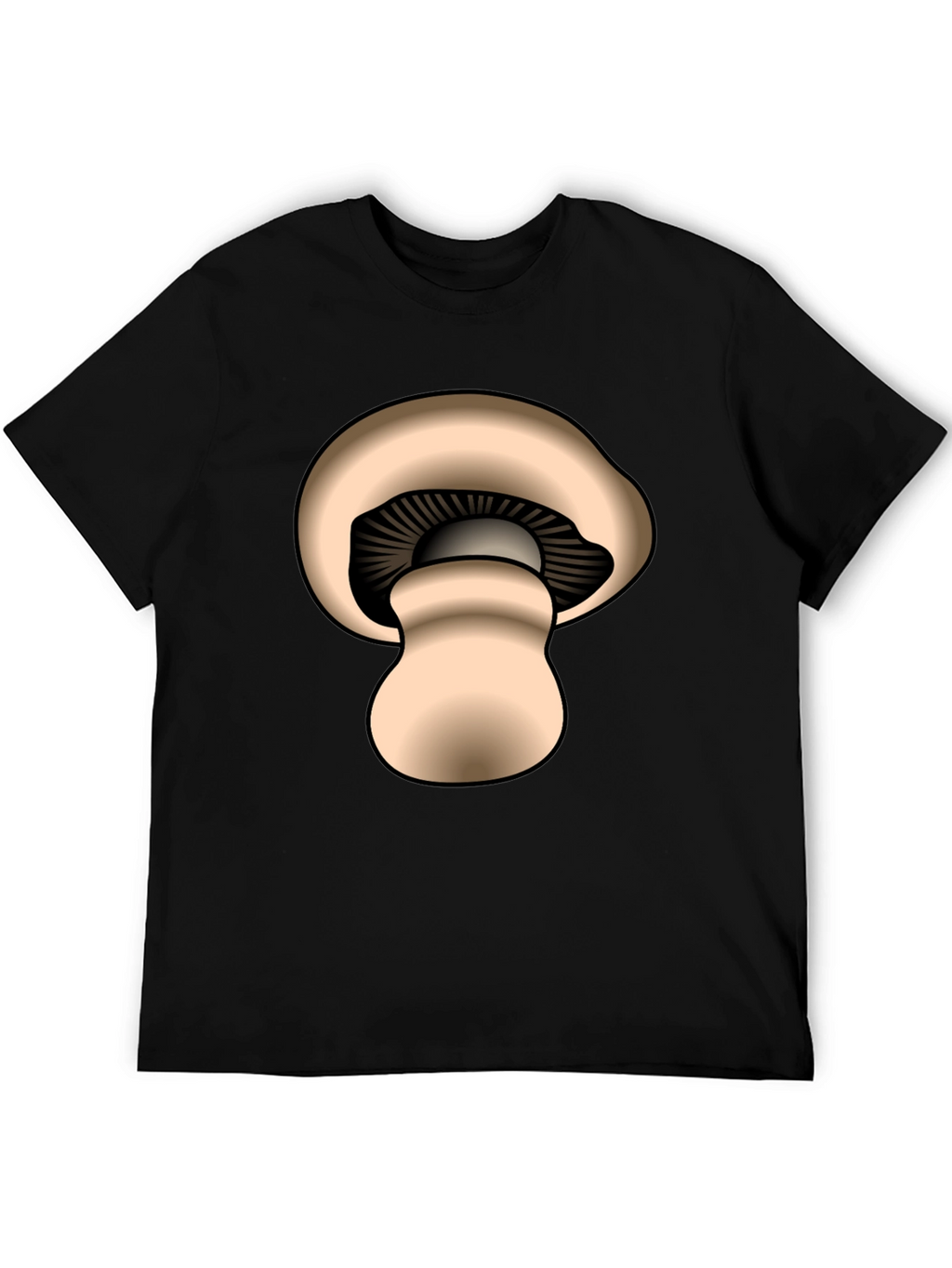 Mushroom Graphic Black T-Shirt