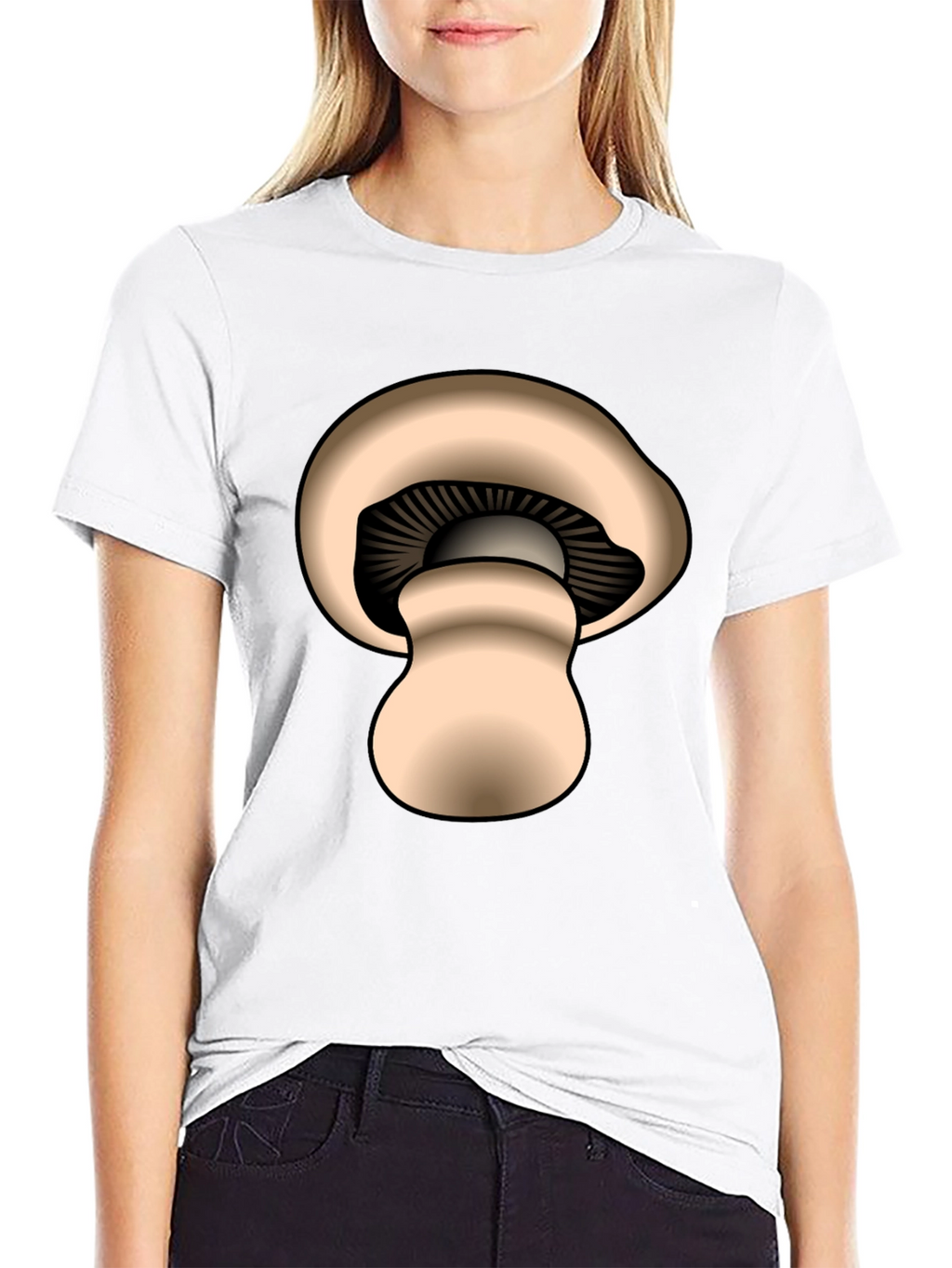 Mushroom Graphic Black T-Shirt