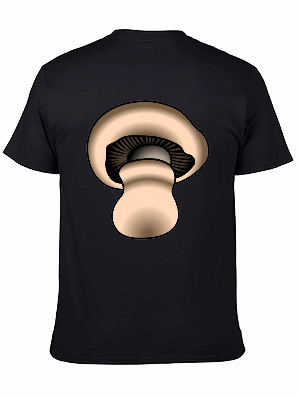 Mushroom Graphic Black T-Shirt