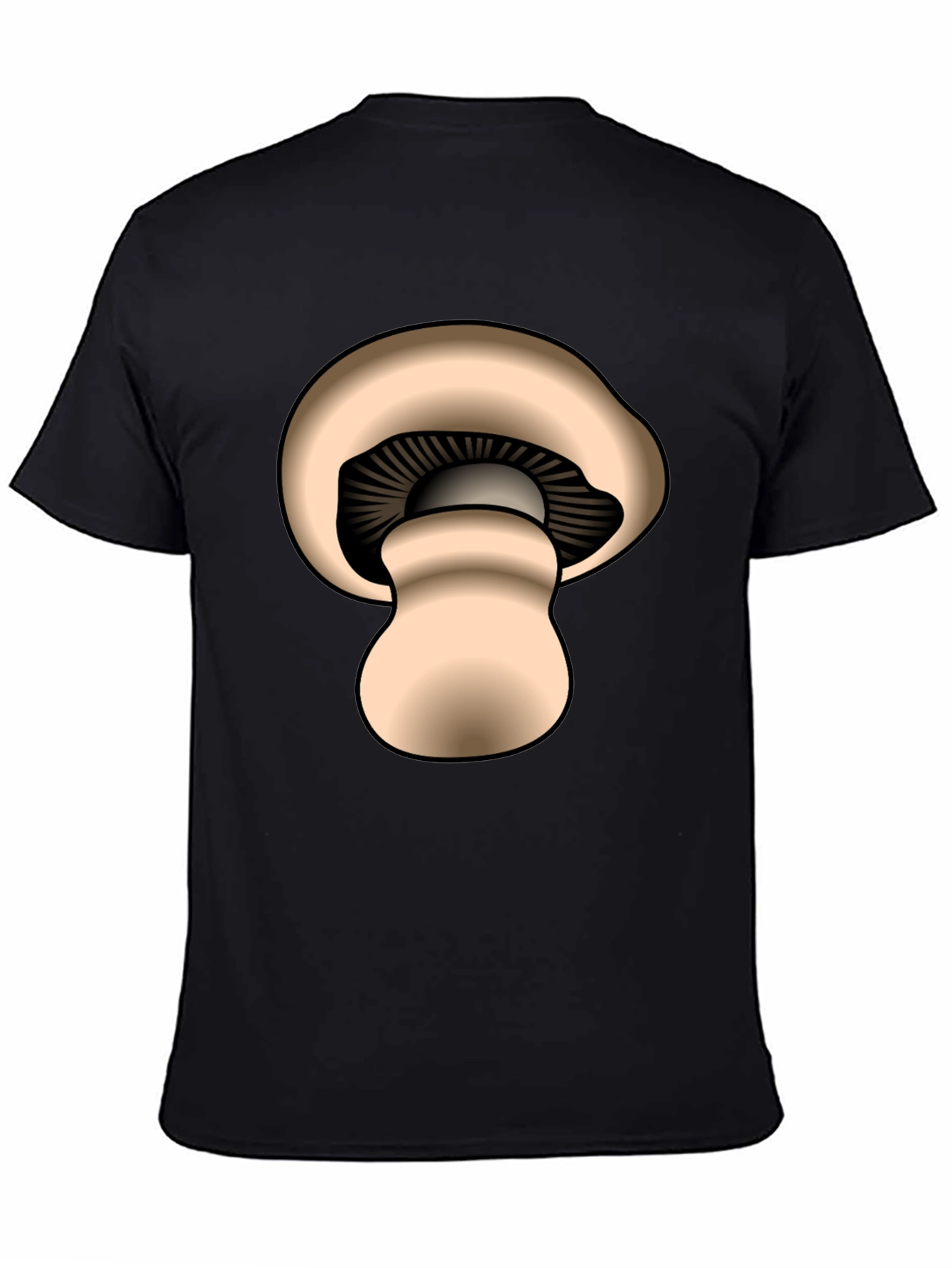 Mushroom Graphic Black T-Shirt