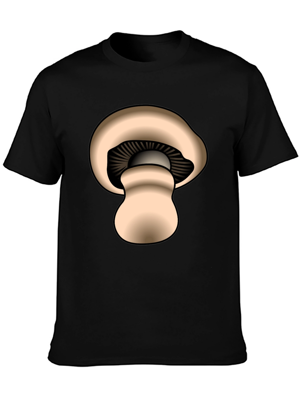Mushroom Graphic Black T-Shirt