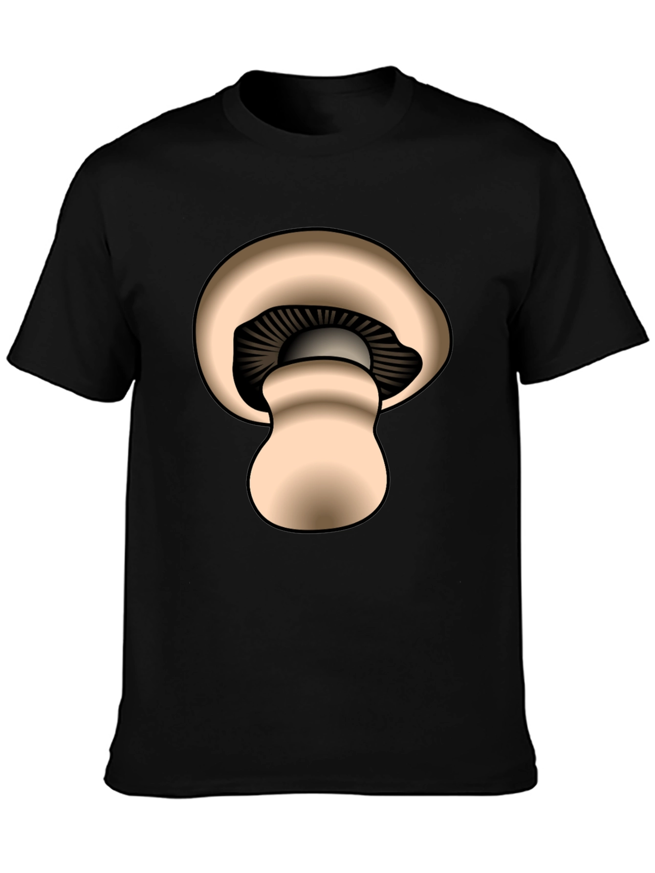 Mushroom Graphic Black T-Shirt