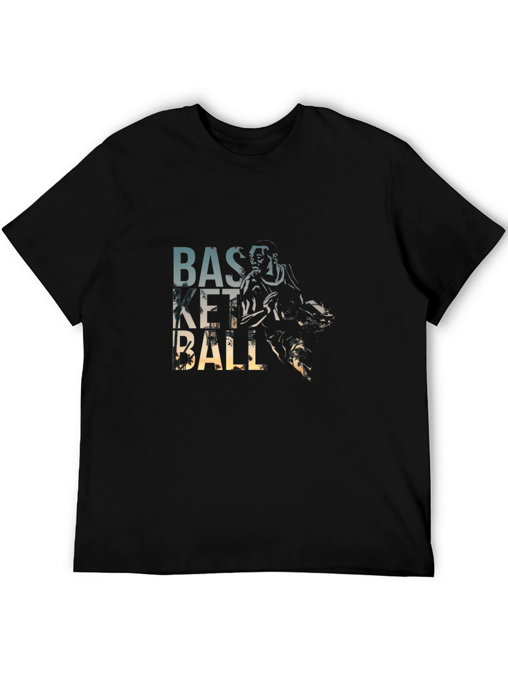Basketball Player Graphic T-Shirt - Black