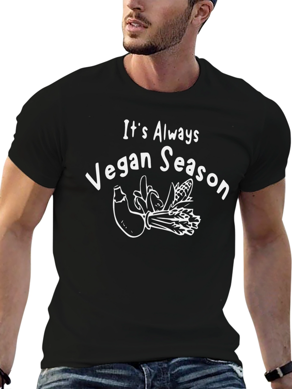 Its Always Vegan Season Black T-Shirt