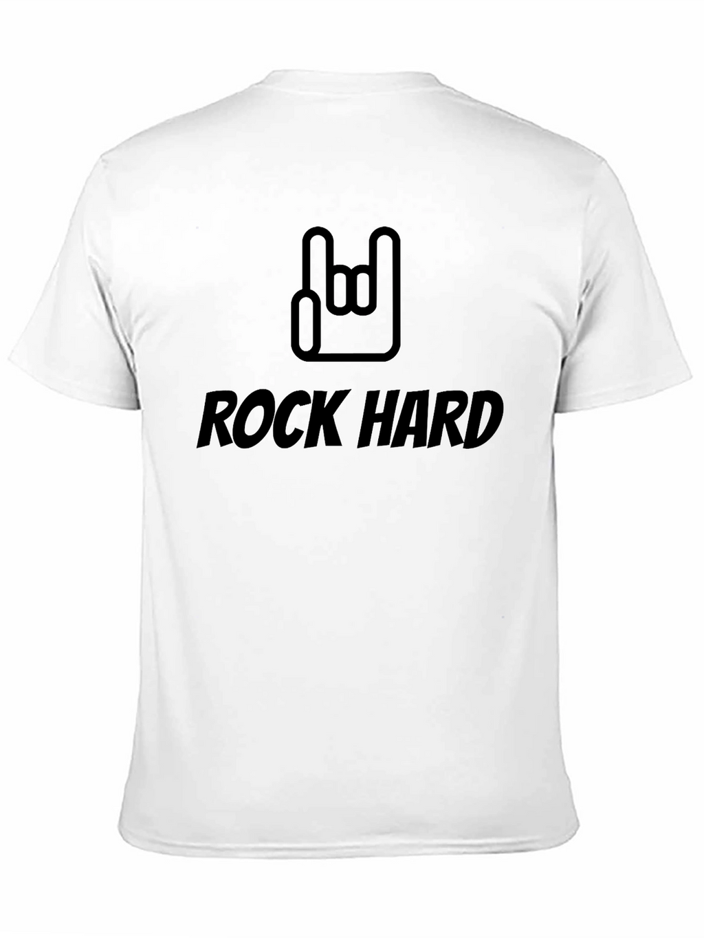 Rock Hard Graphic Tee - Black Cotton T-Shirt