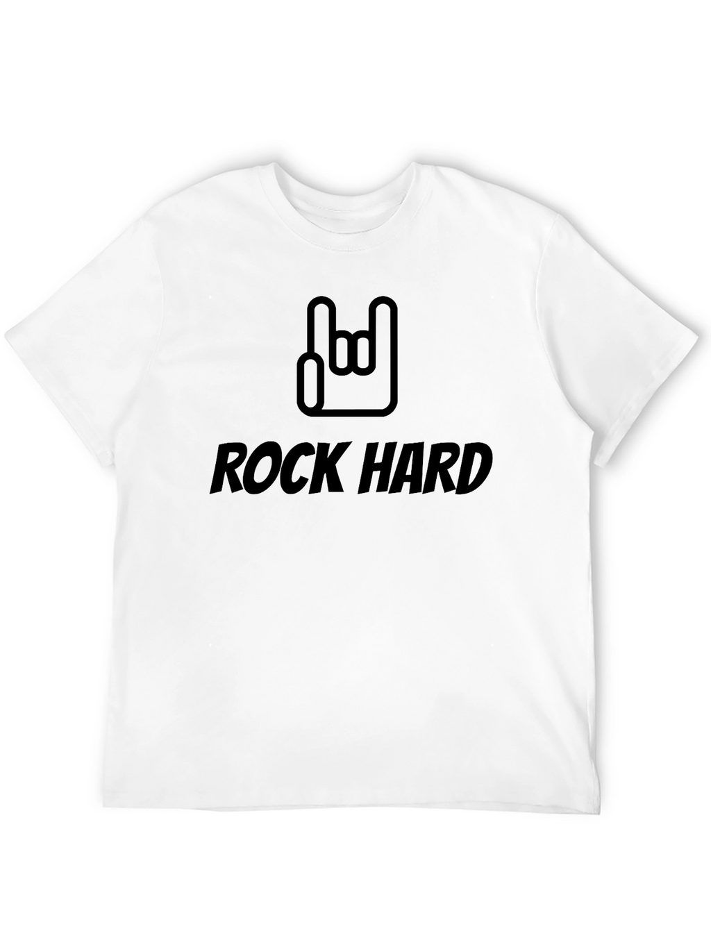 Rock Hard Graphic Tee - Black Cotton T-Shirt