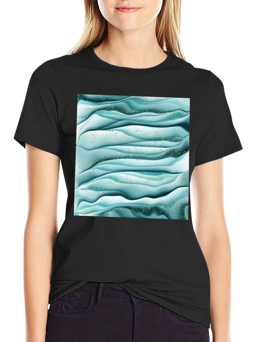 Abstract Wave Pattern T-Shirt