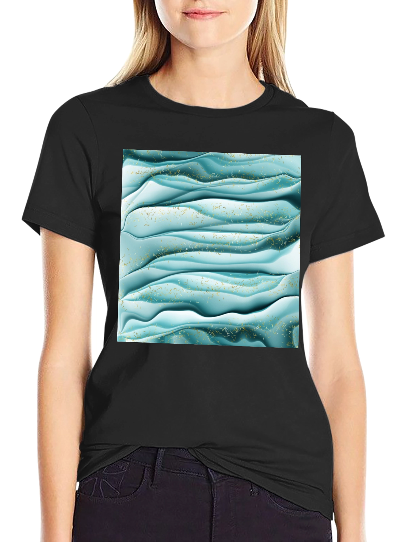 Abstract Wave Pattern T-Shirt