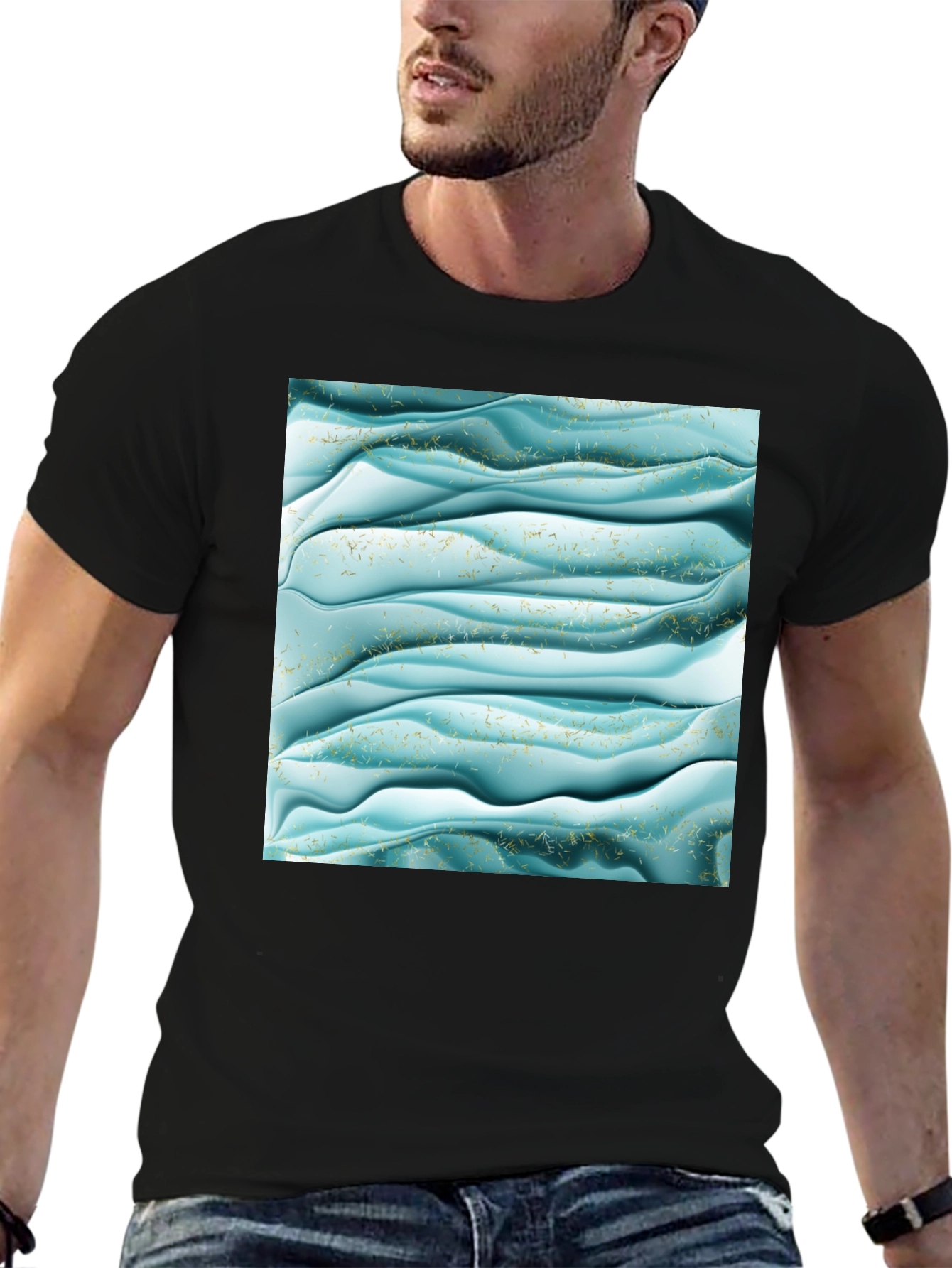 Abstract Wave Pattern T-Shirt
