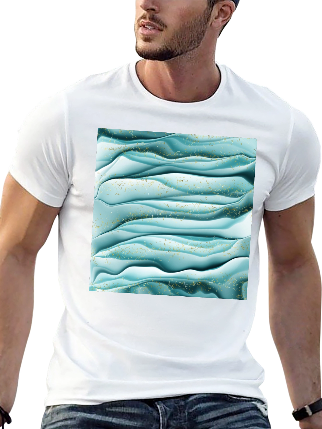 Abstract Wave Pattern T-Shirt