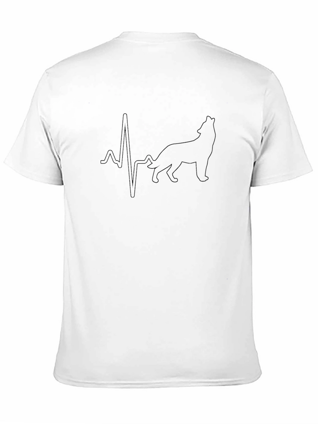 Wolf Heartbeat Black T-Shirt