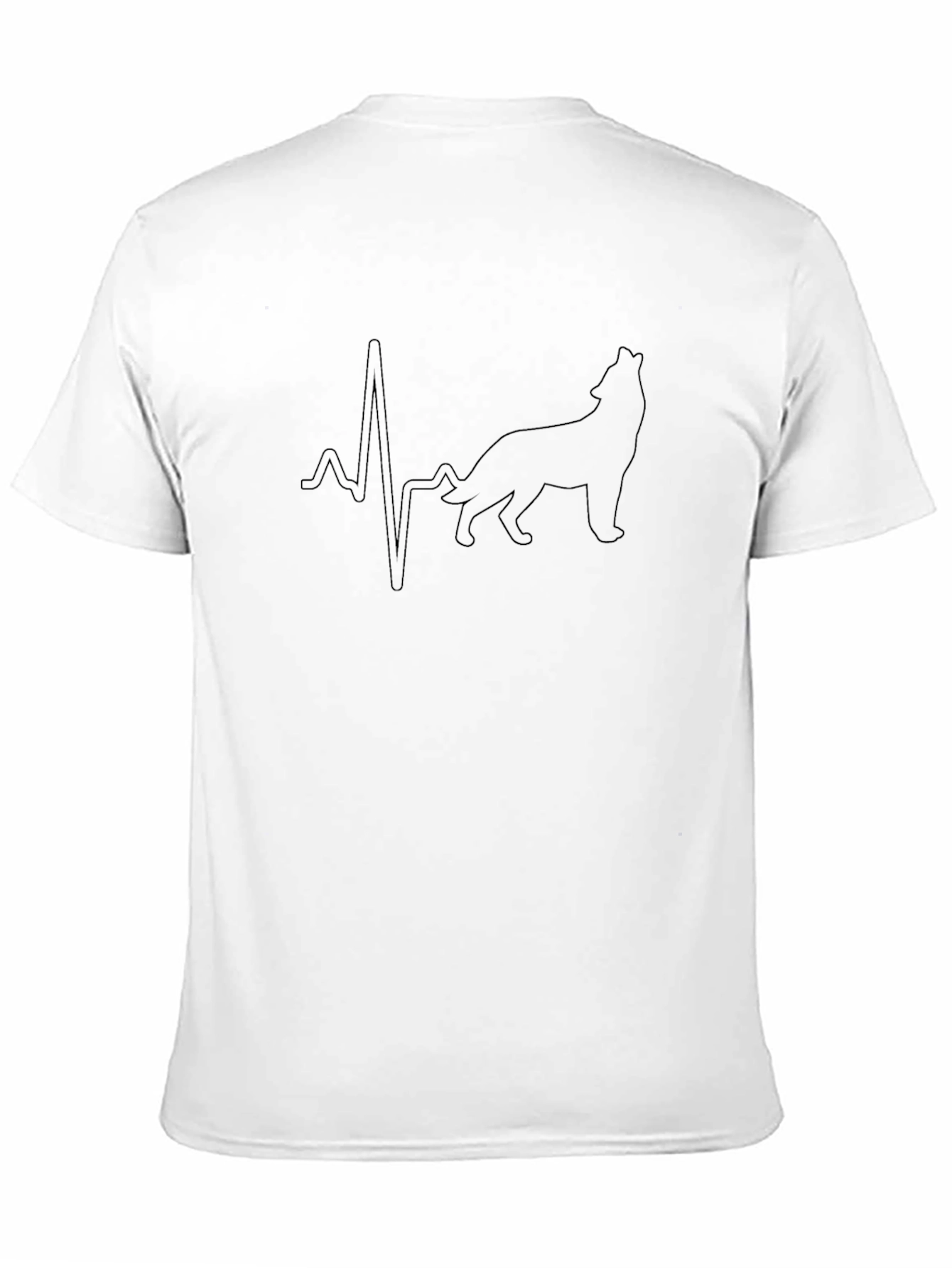 Wolf Heartbeat Black T-Shirt