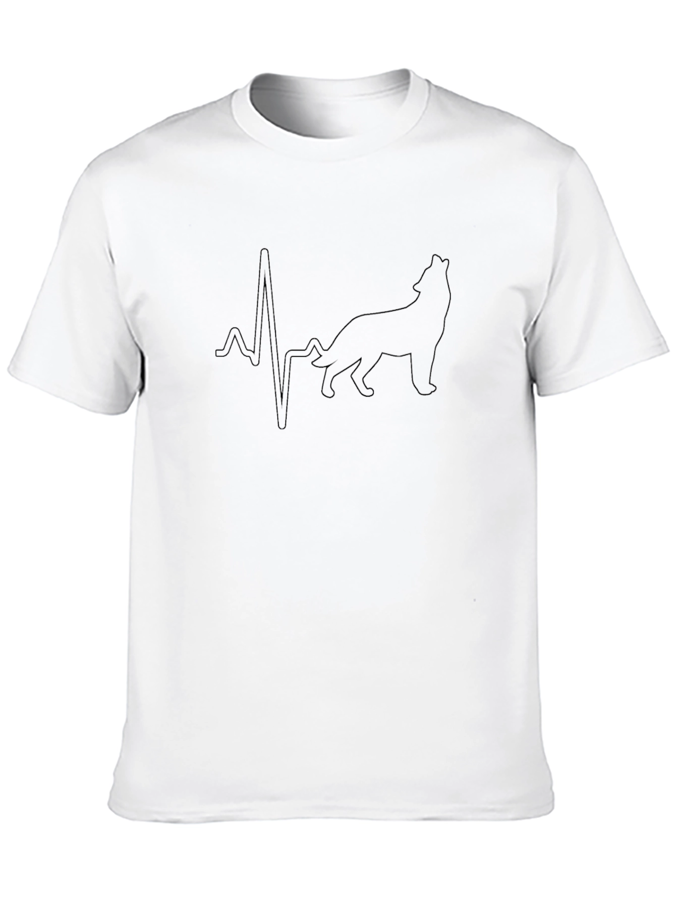 Wolf Heartbeat Black T-Shirt