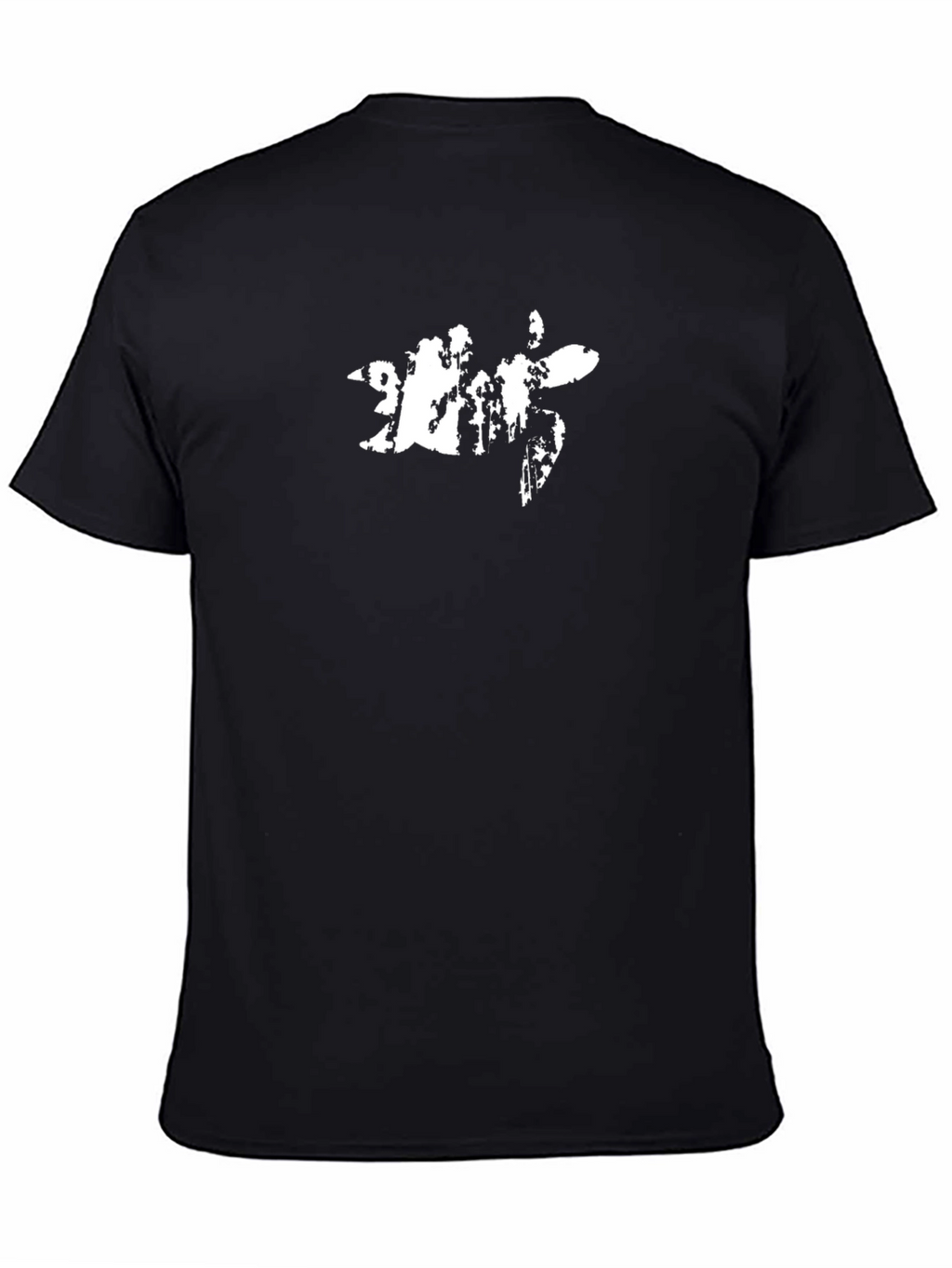 Abstract Graphic Print Black Crew Neck T-Shirt