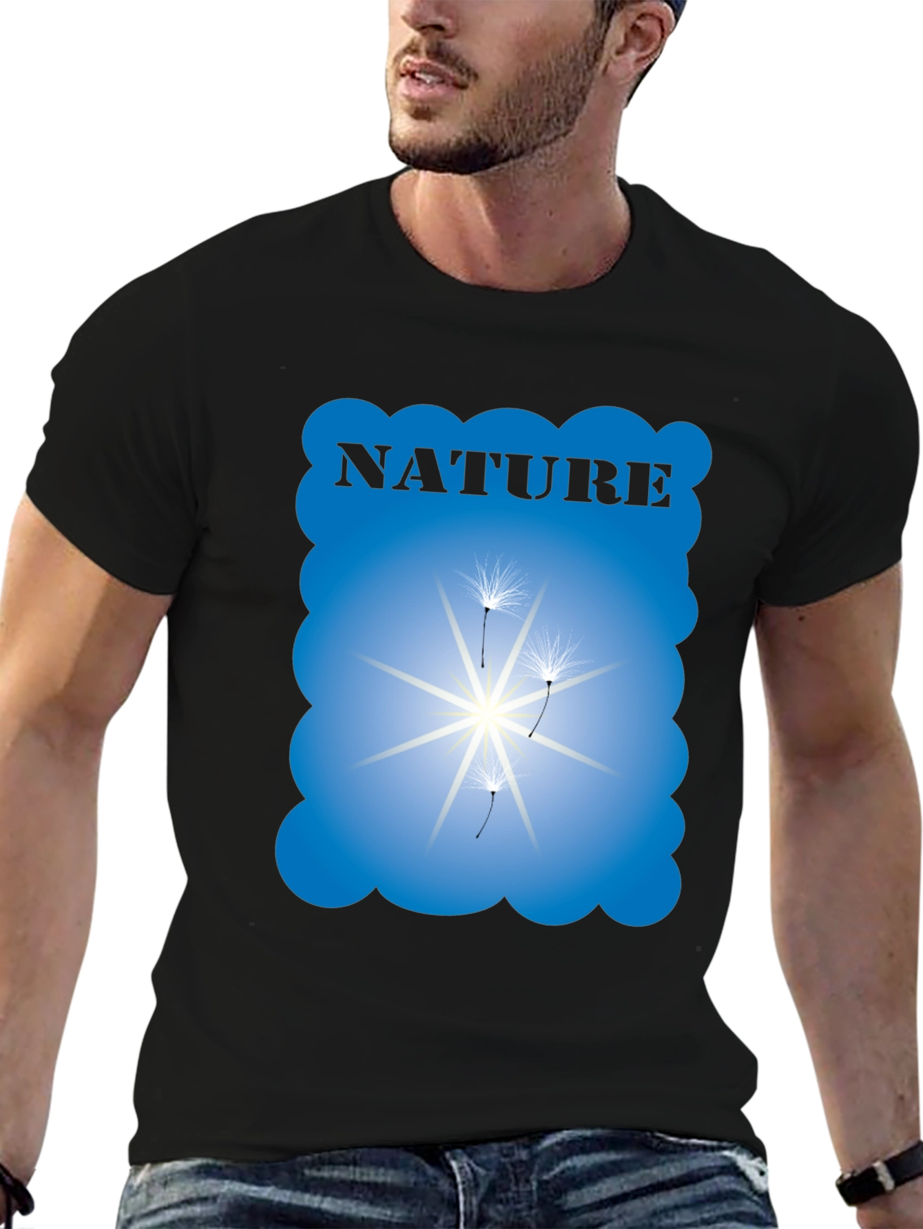 Nature Graphic Black T-Shirt