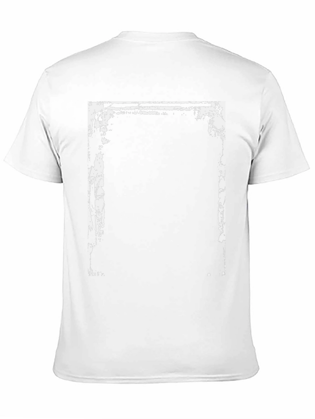 Edgy Graphic T-Shirt - Black with White Distressed Frame
